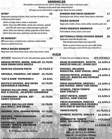 Brickyard hollow brunswick menu  Brickyard Hollow - Brunswick 149 Maine Street