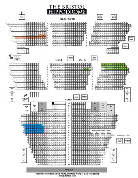 Bristol hippodrome seating plan  Unfortunately, there isn’t a lift in the theatre so the only way to reach the Dress Circle and the Upper Circle is via the stairs
