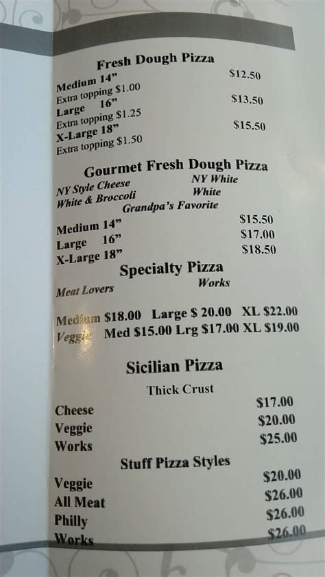 Bronx pizza cheyenne menu  Josue