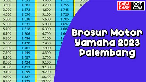 Brosur yamaha 2023 palembang motor yamaha dp murah dan angsuran ringan di Tokopedia ∙ Promo Pengguna Baru ∙ Cicilan 0% ∙ Kurir Instan