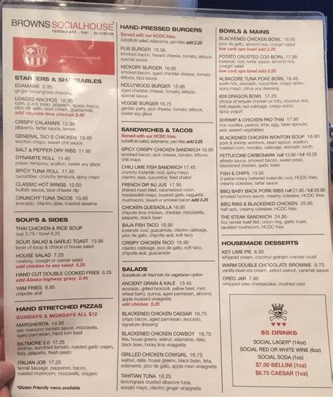 Browns socialhouse langley centre menu  Restaurant