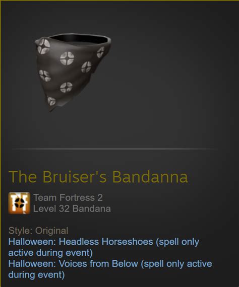 Bruisers bandana backpack.tf 77 ref Send trade to the bot and accept instantly! My Stock is 1 / 1 ♩ Yoshi! ♩