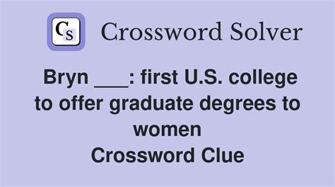 Bryn pennsylvania college crossword  Enter a Crossword Clue