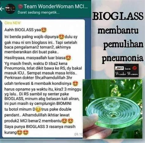 Bukti kebohongan bioglass mci Jadi jika ada yang menyebutkan Bioglass MCI Bohong hal tersebut belum tentulah benar, karena kalung Bioglass MCI ini sangat banyak memiliki manfaat untuk kesehatan tubuh, seperti : Perbaikan dan peremajaan/regenerasi sel-sel tubuh yang mulai melemah dan rusak