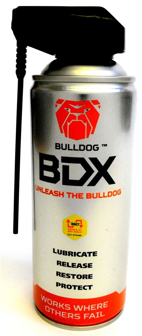 Bulldog bdx amazon  BDX performs in 4 main categories: Lubrication - Use as a lubricant on most metal moving parts including small bearings, hinges, locks, chains, wire ropes, slides and guides etc