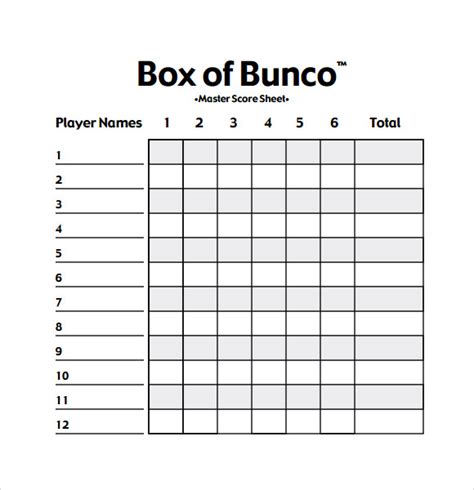 Bunco score sheet template  Go digital and save time with signNow, the best solution for electronic signatures