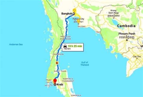 Bus from bangkok to krabi  Time – Under 8 hours