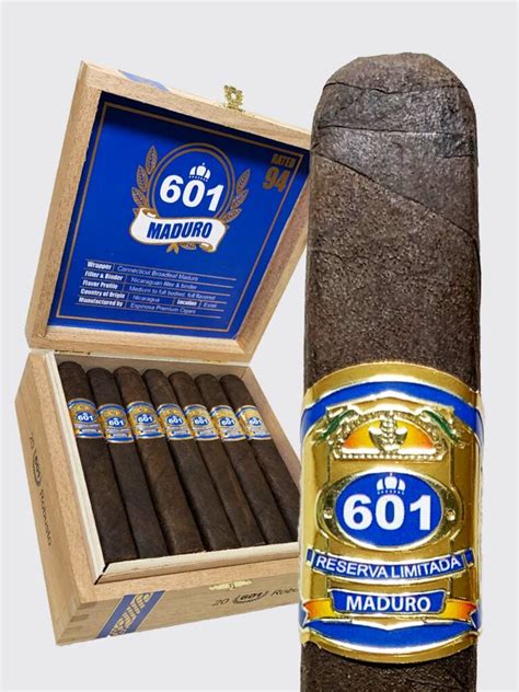 Buy 601 blue label maduro robusto cigars online Manufacturer extraordinaire Pepin Garcia and Miami cigar personality Eric Espinoza (a