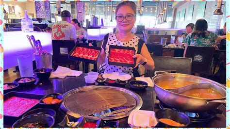 Bwon shabu  Wagyu all you can eat Shabu Shabu Hot Pot restaurant in Koreatown Los Angeles Bonshabu provide Many Soup Options such Huo gou, Beef bone soup, Sukiyaki, Spicy, Tomato , Vegetable soup Choice, The Menu Price is $34 Lunch Special Menu($24 Vegetarian), $42 / $58 Dinner options, ($29 Vegetarian), Fresh Seafood, Many Side dishes at Hot Bar, and more