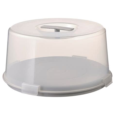 Cake carrier wilko  This sturdy cake carrier has three locking hatches secures clear lid to round base and the sure-grip handle makes it easy to transport Material: Plastic 13 x 6 in