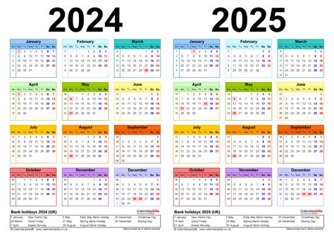 2024 Calendar 2025