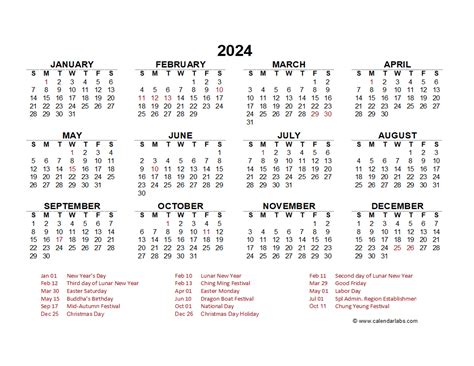 2024 Calendar Hk