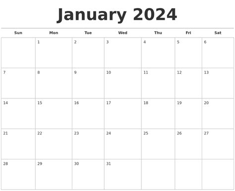 2024 Calendar Maker