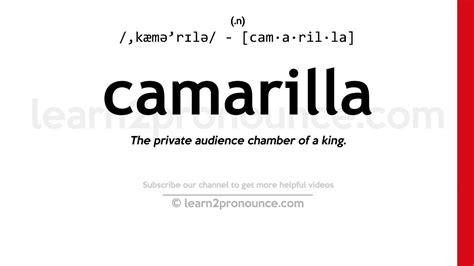 Camarilla pronunciation  SHABDKOSH Apps