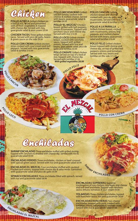 Camilo's mexican restaurant menu  Useful 1