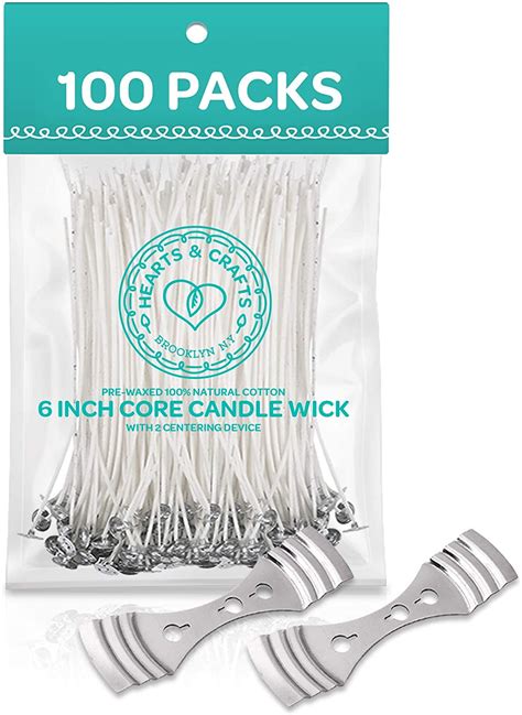 MILIVIXAY 8 Inch Hemp Wick,100 Piece Hemp Candle Wicks, Pre-Waxed by 100%  Natural Beeswax & Tabbed, Beeswax Wicks for Candle Making.