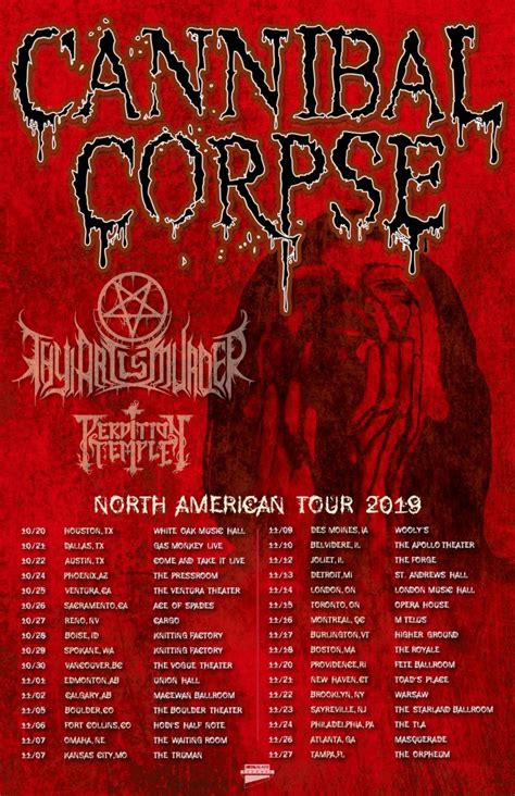 Cannibal corpse ranked  This subreddit is dedicated to the death metal band Cannibal Corpse CANNIBAL CORPSE singer George "Corpsegrinder" Fisher has seemingly taken issue with Chris Barnes's recent comment about the state of the death metal genre, saying the scene is "just as great as it