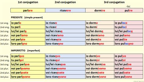 Capire conjugation italian t