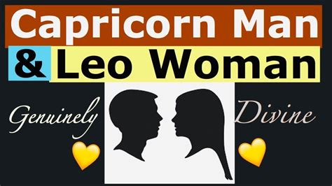 Capricorn man and leo woman  At first she wasn't interesting in me
