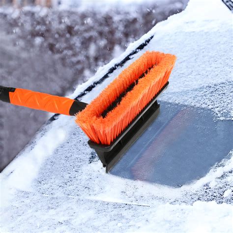 61.3″ Extendable Snow Brush and Ice Scraper, 270° Pivoting Snow Scrape
