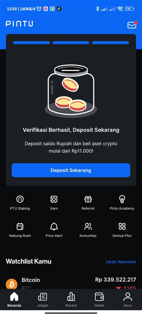 Cara deposit pintu  Jika semua langkah tersebut sudah saat memulai jual beli aset kripto di Pintu