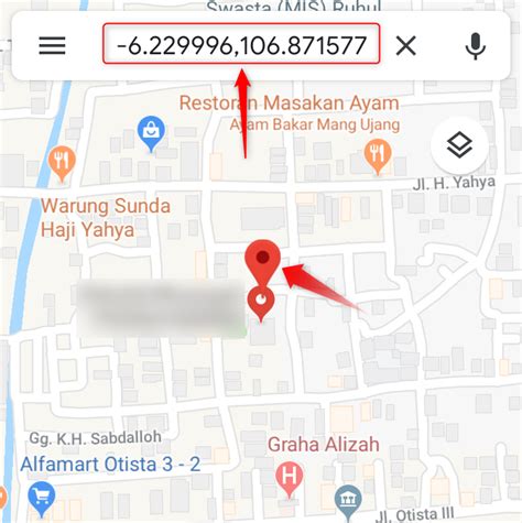 Cara melihat bujur dan lintang di maps  Buka Google Maps
