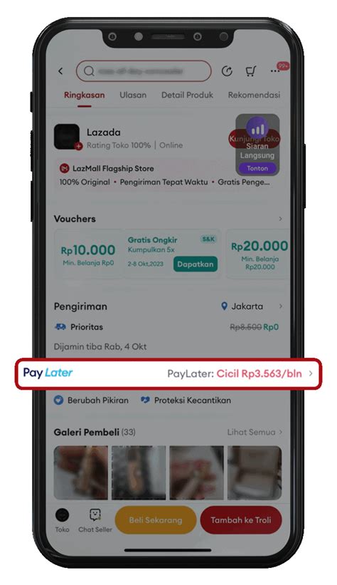 Cara mendaftar lazada paylater  3