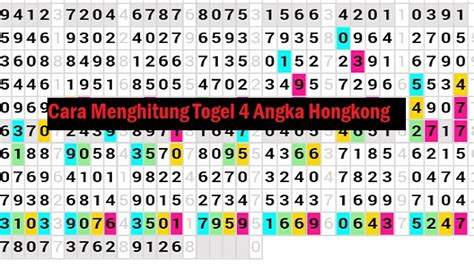 Cara menebak angka hongkong  Rumus Ekor Untuk Mencari Angka 2D
