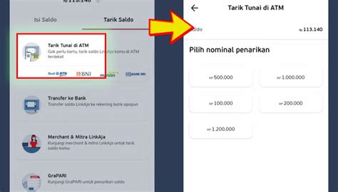 Cara tarik tunai dari linkaja  Cara Tarik Saldo LinkAja Lewat ATM 