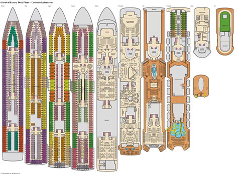 Carnival ecstasy deck plan These are the newest deck plans for Carnival Sensation Promenade deck