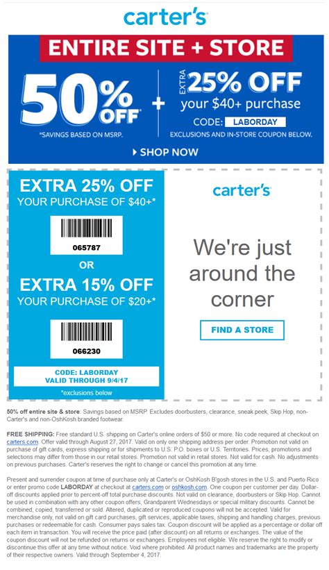 Carters promo code reddit The website features a wide selection of coupons, promo codes, and discount deals that are updated regularly for you to choose from and make your purchase more affordable