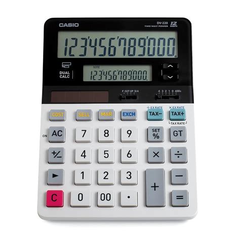 Casio dv-220 set tax rate  8