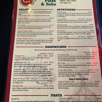 Cassano's menu sidney ohio  All Appetizers served with your choice of Dipping Sauce