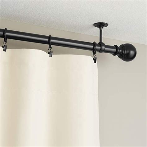 Kirsch 9600 Ceiling Mount Curtain Track with Hook Carriers – Curtain Rod  Connection