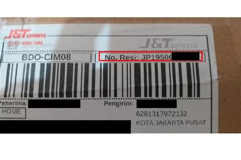 Cek paket jnt  Klik Lacak Paket