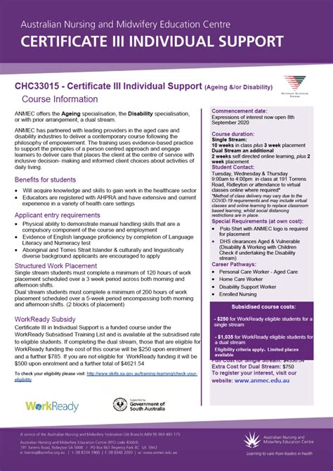 Certificate 3 in individual support adelaide  Performing various household chores such as cleaning, cooking, menu planning, shopping etc