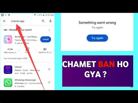 Chamet removed from play store  Google has removed a popular but controversial live video chat app Chamet from the Play Store