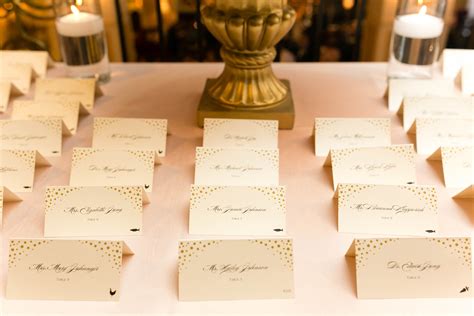 Champagne and ivory escort cards  Etsy