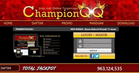 Championqq  Datuk Poker sebagai situs poker qq online terpercaya, menyediakan sistem taruhan yang aman dengan jaminan pemain adalah 100% real player
