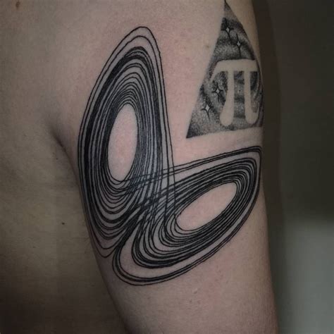 Chaos theory equation tattoo 893, and 0