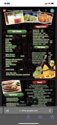 Chapimex menu  The Sakuta