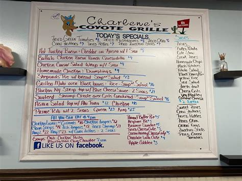 Charlene's coyote grille menu  Orders through Toast are commission free and go directly to this restaurant