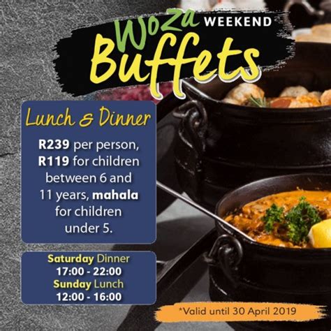 Cheapest buffets in durban  12:30PM-4PM