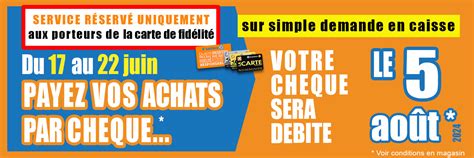 Cheque differe leclerc saint aunes Le chèque différé est une option de paiement flexible offerte par E