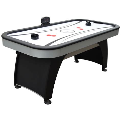Chicago gaming company air hockey table  The table comes ready to play with two red hockey pushers and two red pucks