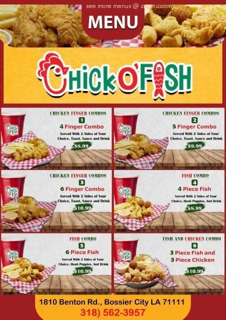 Chick o fish bossier ) Nutrition Facts