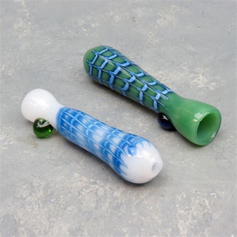 Chillums near me One Hitter Pipe - Glass Chillum Pipes - Mystery Fumed Chillum