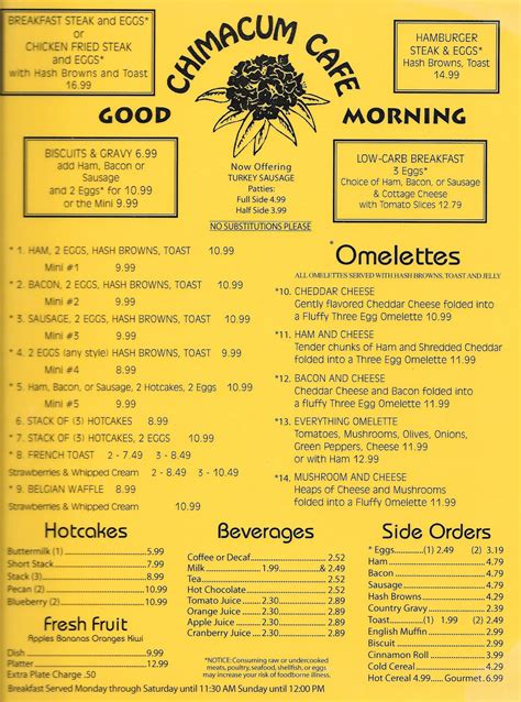 Chimacum cafe menu  Chimacum Tourism Chimacum Hotels Chimacum Bed and Breakfast Chimacum Vacation Rentals Flights to Chimacum Chimacum Cafe; Things to Do in ChimacumChimacum Cafe: Average breakfasts - See 138 traveler reviews, 6 candid photos, and great deals for Chimacum, WA, at Tripadvisor