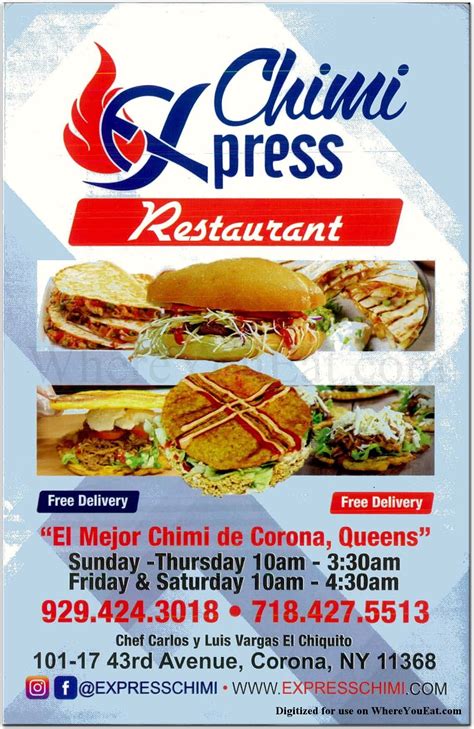 Chimi express menu 25