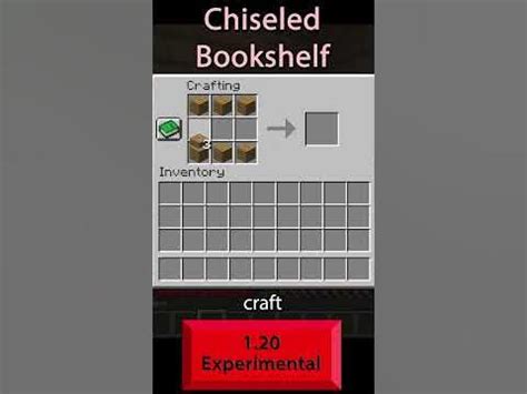 Chiseled bookshelf recipe  And the pulpit should change the crafting recipe